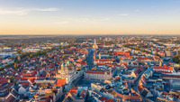 Skyline von Augsburg Das Bild zeigt die Skyline von Augsburg.